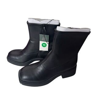 Wild Fable Black Winter Boots women’s chunky heel side zip New Sz 10 bratz